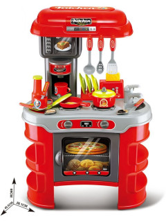 Dětská kuchyňka Little Chef Baby Mix červená 32 ks