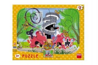Puzzle deskové tvary Krtek opravář 36x28cm 12 dílků