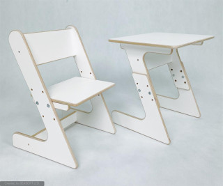 Rostoucí stoleček a rostoucí židlička Bílá