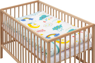 Dětská postýlka s kompletní výbavou 120 x 60 cm přírodní Papilo Scarlett 