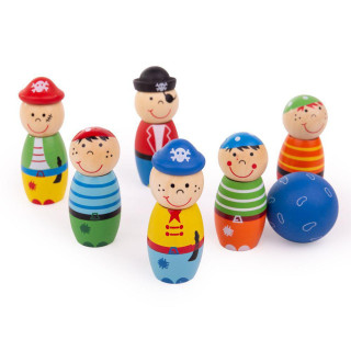 Dřevěné kuželky Piráti Bigjigs Toys