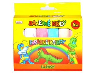 Křídy chodníkové barevné 6ks