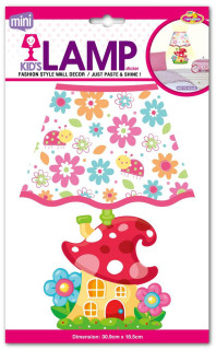 Dětská lampička na zeď, domeček houbička