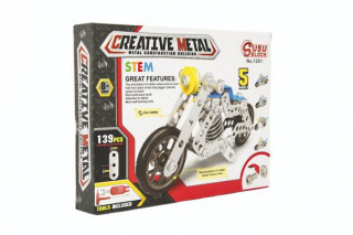Stavebnice kovová motorka 139 dílků