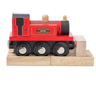 Dřevěný vláček Teriér červený Bigjigs Rail 