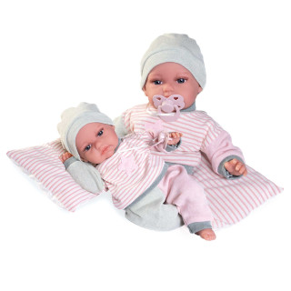 Realistická panenka miminko se zvuky a měkkým látkovým tělem Toneta 70331 Antonio Juan 