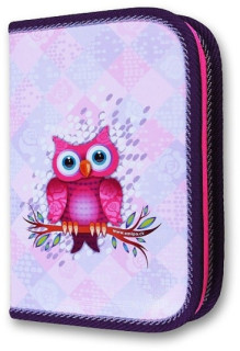 Školní pouzdro 2-klopy prázdné Sova Emipo