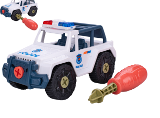 Auto terénní policie šroubovací 13, 5 cm na volný chod 