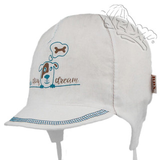 Letní zavazovací kšiltovka Pejsek Bílá RDX