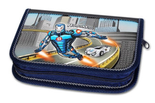 Školní penál 2-klopy Roboman plněný Emipo