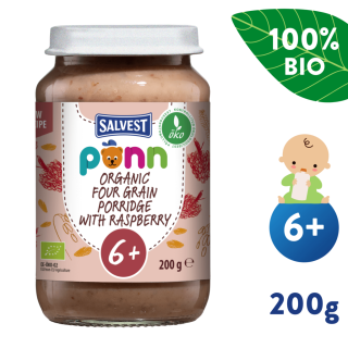 Sklenička Salvest Ponn BIO Maliny s cereáliemi (200 g) 6m+