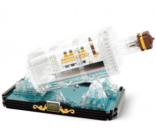 Stavebnice mini Titanic v láhvi 918 ks Koco