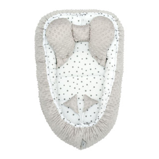 Hnízdečko pro miminko Minky Belisima dots grey