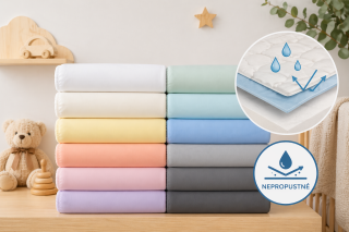 Nepropustné prostěradlo jersey 120 x 60 cm