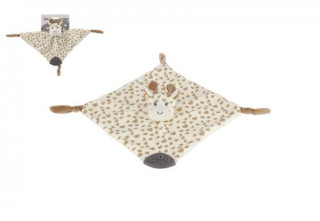 Žirafa usínáček kousátko chrastítko plyš 25 x 25 cm 