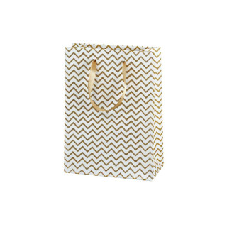 Vánoční dárková taška, Zlato Bílá