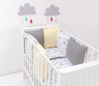 Polštářkový mantinel s povlečením Baby Nellys CYKLO 22 135x100cm