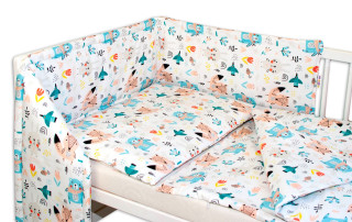 3-dílná sada Mantinel s povlečením Forest girl 120x90 cm Baby Nellys 