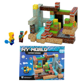 Velká magnetická stavebnice Minecraft Iron Diamond Gold TNT 220 ks