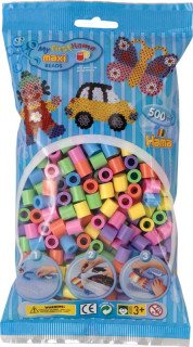 Zažehlovací korálky v sáčku 500 ks pastelové MAXI Hama