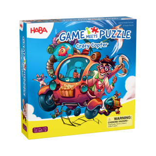 Hra a Puzzle 2v1 Bláznivý vrtulník od 5 let Haba
