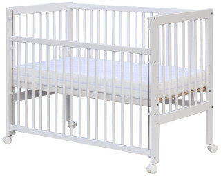 Postýlka se stahovacím bokem Scarlett Perta - buk - Bílá 120 x 60 cm 2. JAKOST