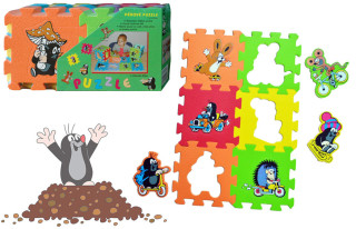 Pěnové puzzle Krtek 15x15cm SÉRIE DOPRAVNÍ PROSTŘEDKY