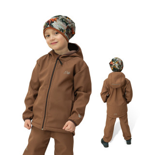 Dětská softshellová bunda duo Brown - hnědá Esito