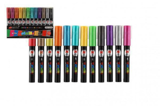 Akrylové fixy metalické 12 ks