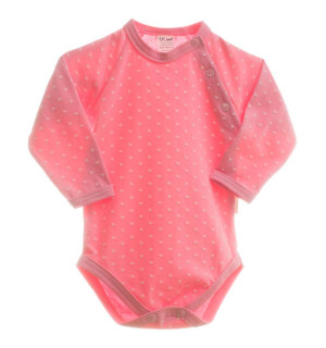 Body dlouhý rukáv MKCool srdíčka Růžové