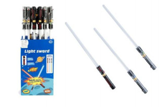 Meč svítící plast 72cm na baterie měnící zvuk dle pohybu se světlem