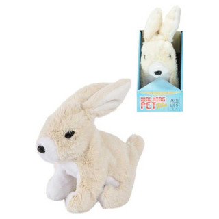 Králíček plyšový 15,5cm skákající na baterie se zvukem 