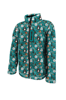 Fleecová mikina dětská Medvědi tyrkysová Wamu