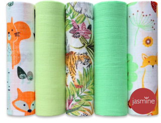 Látkové pleny pro děti sada box Boy 3 70x80 cm 5 ks