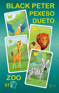 Černý Petr/Pexeso/Dueto ZOO 3v1 31 ks