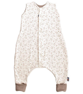 Merino spací pytel bio s nožičkami králíci béžová 