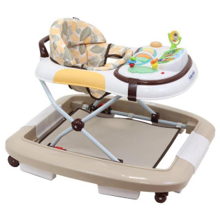 Dětské chodítko s houpačkou a silikonovými kolečky Baby Mix latte