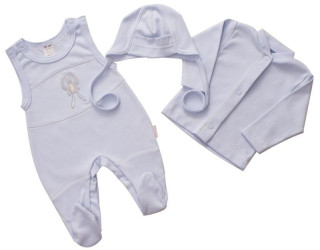 Souprava do porodnice 3 dílná Králíček MKcool Světle modrá