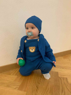 Kojenecké lacláčky New Baby Luxury clothing Oliver modré