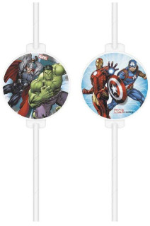 EKO papírová brčka - Avengers Marvel 4 ks