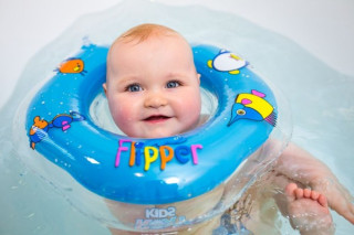 Plavací nákrčník Flipper žlutý od 0 měsíců