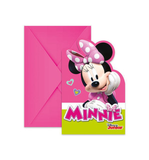 Pozvánky a obálky Disney Minnie 6 ks