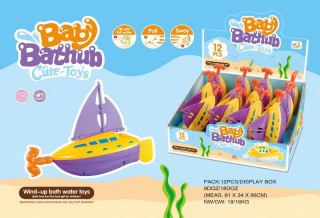 Loď s kotvou natahovací do vody 18 cm