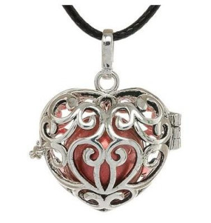 Těhotenská rolnička - SRDCE červená