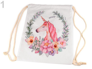 Vak na záda jednorožec 32x42 cm TYP 2