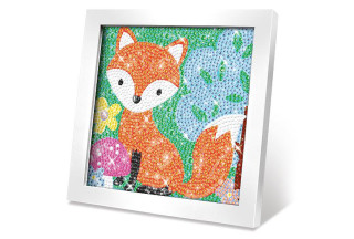 Kreativní set obraz s kamínky liška 17 cm