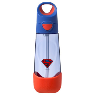 Láhev na pití s brčkem 600 ml Superman b.box