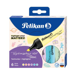 Pelikan - Zvýrazňovač 490 Pastelový - 6ks