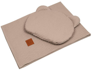 Waflová letní sada polštářku s přikrývkou Béžová Infantilo