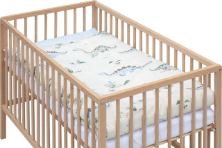 Dětská postýlka s kompletní výbavou přírodní 120 x 60 cm Dambi Scarlett